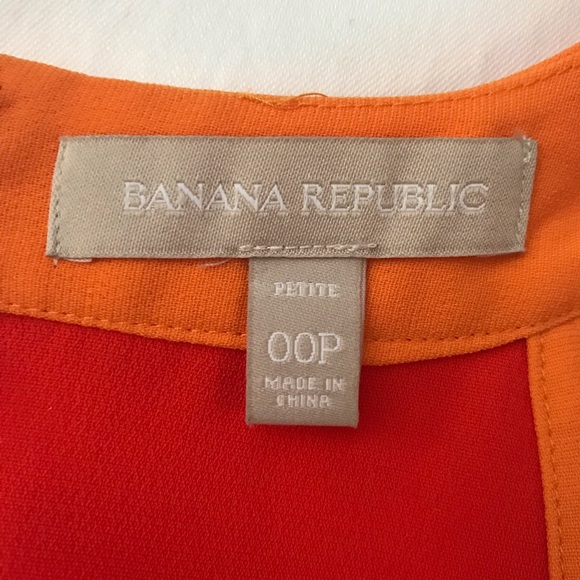 🌹Banana Republic Lava Orange Sleeveless Peplum - Picture 5 of 8